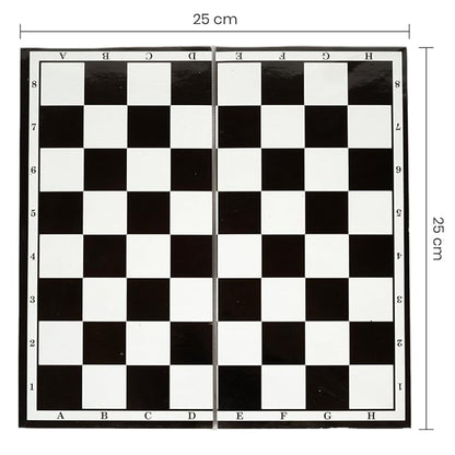 Ratna's Junior Champion Chess Board Game, 2 Player Strategy Game, Black and White Pieces, Family Games for Adults and Kids