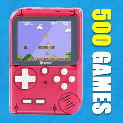 Sameo Handheld Video Game Console, Dreamboy Retro Mini Game with 500 Classic Retro Game TV Compatible for Kids, Rechargeable 8 Bit Classic