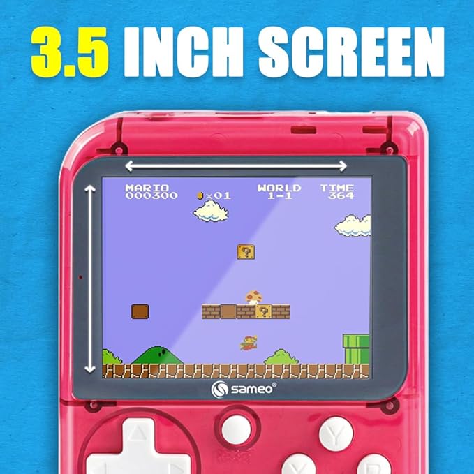 Sameo Handheld Video Game Console, Dreamboy Retro Mini Game with 500 Classic Retro Game TV Compatible for Kids, Rechargeable 8 Bit Classic