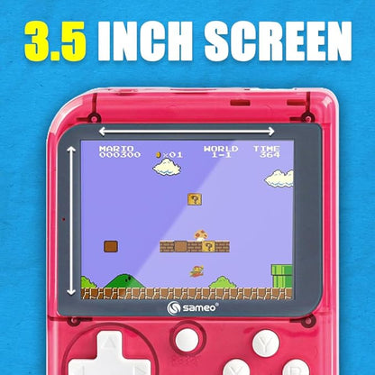 Sameo Handheld Video Game Console, Dreamboy Retro Mini Game with 500 Classic Retro Game TV Compatible for Kids, Rechargeable 8 Bit Classic