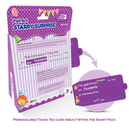 Toykraft Foil Art DIY Kit Pack of 6 Starry Surprise Return Gifts for Kids Age 5–8