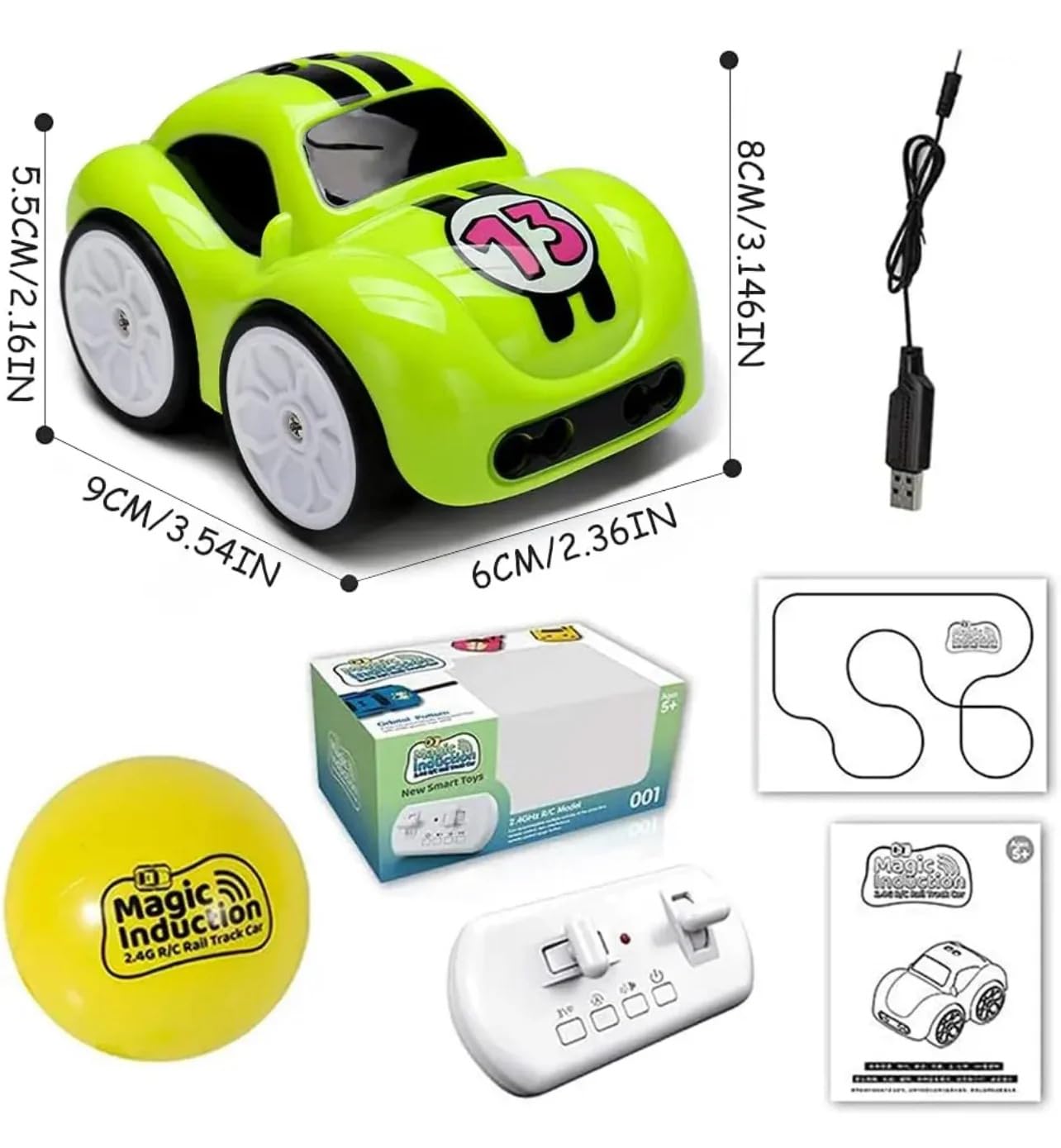 Magic Induction RC Intelligent Sensor Car – 2.4GHz Remote Control Mini Car with Smart Music & LED Lighting, Line Sensing Infrared Following CAr