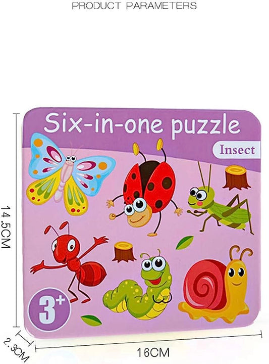 Wooden Puzzle with metal box