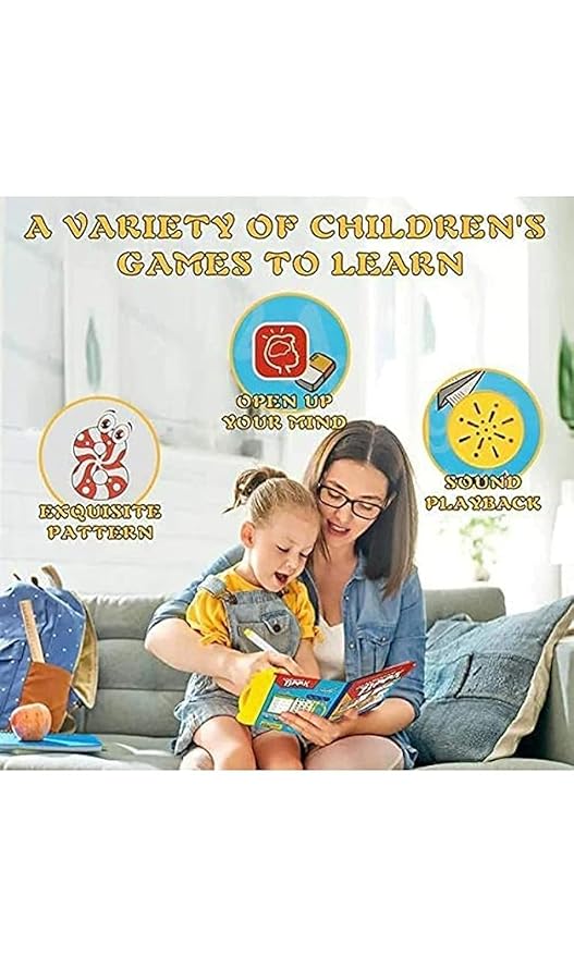 Interactive Sound Book for Kids (Ages 2–7) – Learn Alphabets, Numbers, Shapes & Phonics | Educational Talking Book with Music & Touch Features | Multicolor Learning Toy for Toddlers
