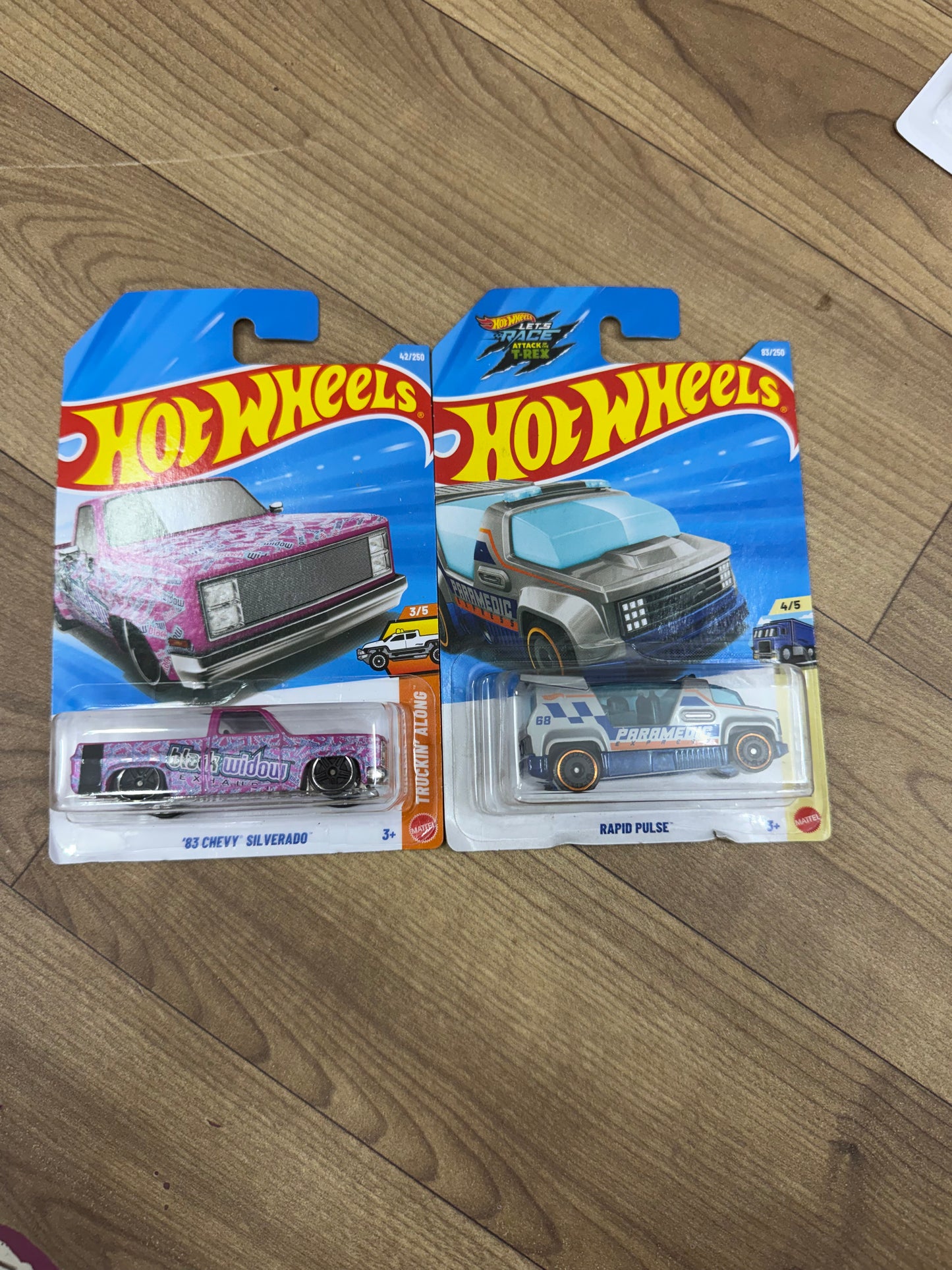 SINGLE HOTWHEELS CAR- 83 CHEVY SILVERADO AND RAPID PULSE