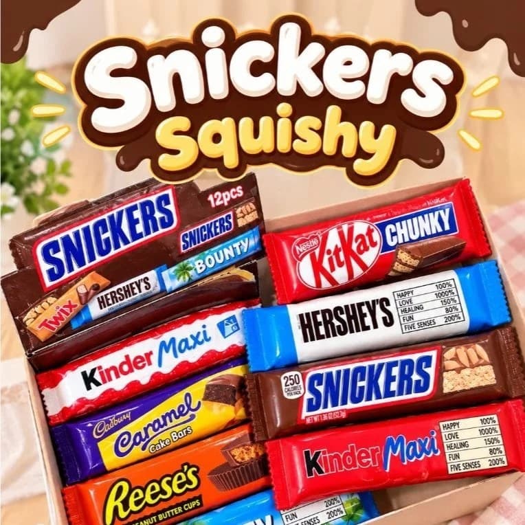 Chocolate Bar Squishy Toy | Super Soft Slow Rising Squeeze Fidget | Realistic Snack Design | Stress & Anxiety Relief Sensory Toy for Kids & Adults | Pack of 1