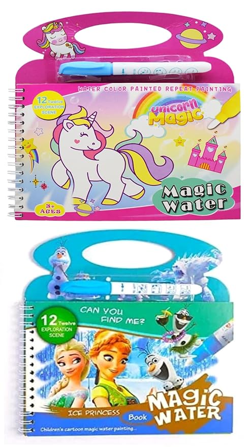 Reusable Magic Water Painting Book with Magic Doodle Pen