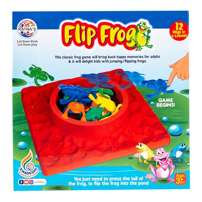 RATNA'S Flip Frog into the Pond Party & Fun Games Board Game