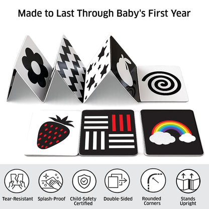 Chalk & Chuckles High Contrast Sensory Flash Cards for Babies 0-12 Months