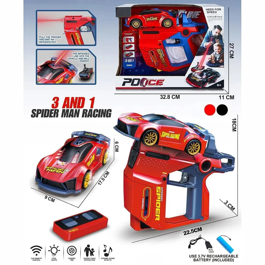 2 Player Infrared Battle RC Car Toy with Dual Remotes, Shoot & Knock Down Racing Game, Time Bound Dodge & Target Action, Interactive Remote Control Cars for Kids Boys & Girls