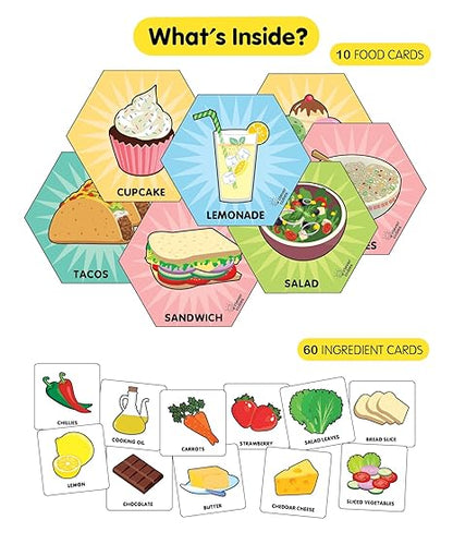 Clever Cubes Food Whiz, Activity Games, Fun Learning Games for Kids, Perfect for Gifts, Multicolour