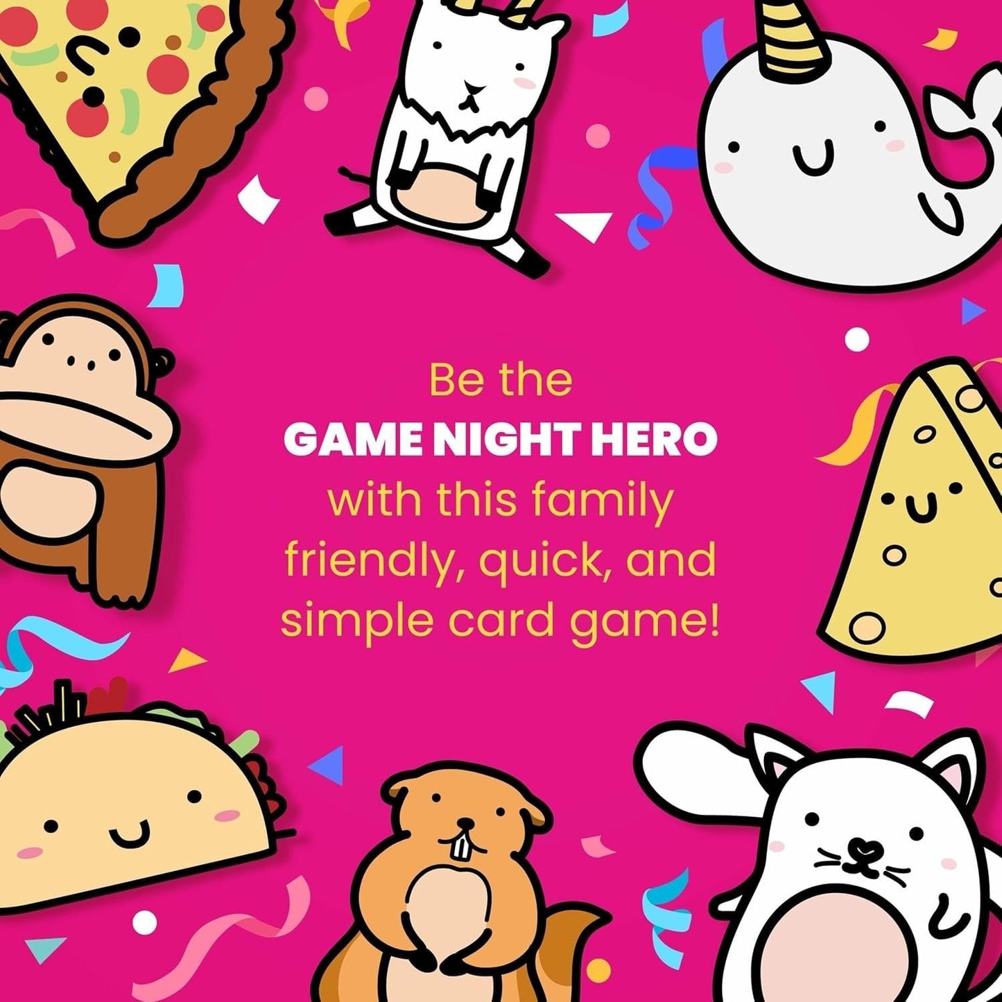 Funskool Taco Cat Goat Cheese Pizza The Party Card Game for Kids, Teens, Adults, and Families 10-15 Min, Age 7+, 2-8 Players