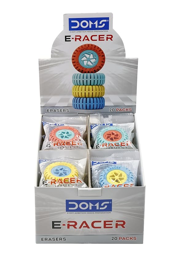 Doms E-Racer Erasers Pack of 20
