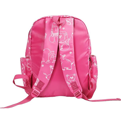 DOMS Jungle Series Kids Backpack – Cute Animal Print
