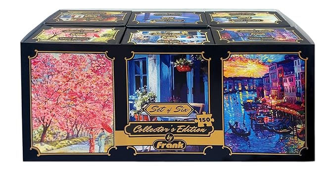 Frank Collector's Edition Jigsaw Puzzle for Adults | Travel Friendly Miniature Puzzles | Brain Booster Puzzle Games for Focus and Memory | Pack of 6 (150 Pieces), Gifts for Teenagers