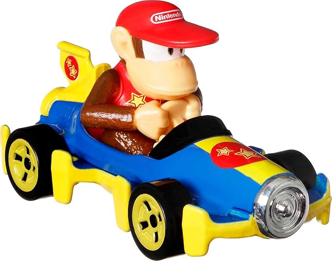 Hot Wheels® Mario Kart™ Vehicle 4-Pack #4, Set of 4 Fan-Favorite Characters Includes 1 Exclusive Model, Collectible Gift for Kids & Fans Ages 3 Years Old & Up