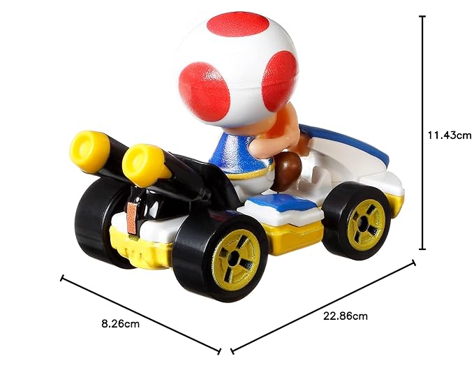 Hot Wheels® Mario Kart™ Vehicle 4-Pack #4, Set of 4 Fan-Favorite Characters Includes 1 Exclusive Model, Collectible Gift for Kids & Fans Ages 3 Years Old & Up