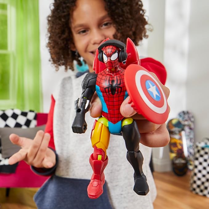Spider-Man Marvel MixMashers Custom Mix-and-Match Action Figure & Accessories, 5-Inch-Scale Super Hero Toys for Kids Ages 4+