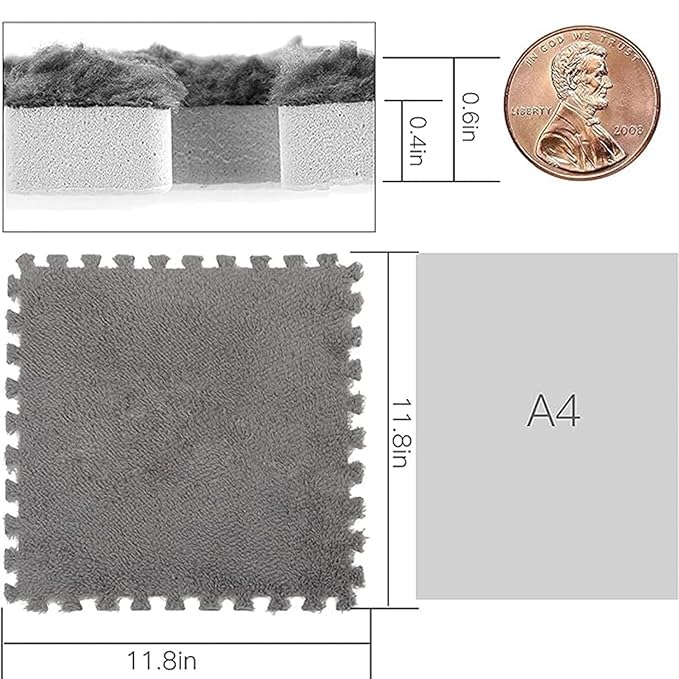 PLAYMAT Tiles- 12x 12 (10 pieces)- Multicolor