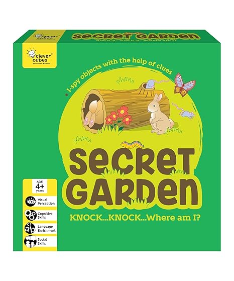 Clever Cubes Secret Garden, Learning Fun Games for Kids, Activity Games, Best Return Gifts, Multicolour