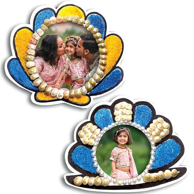 Toykraft Ocean-themed Return Gifts for Kids Birthday Party Bulk, Coastal Keeps Seashell Craft DIY Kit for Kids 5-8 Year, Make 2 Magnetic Photo Frame