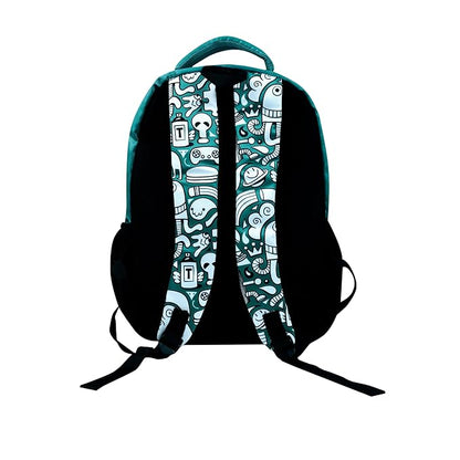 DOMS Waterproof Doodle Print School Bag for Kids & Teens – Stylish Cartoon Design