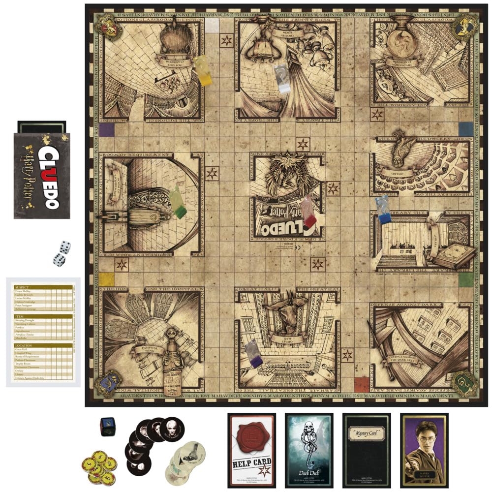 Clue Harry Potter Edition Board Game, Family Mystery Games for Kids, Teens, Adults, 8+