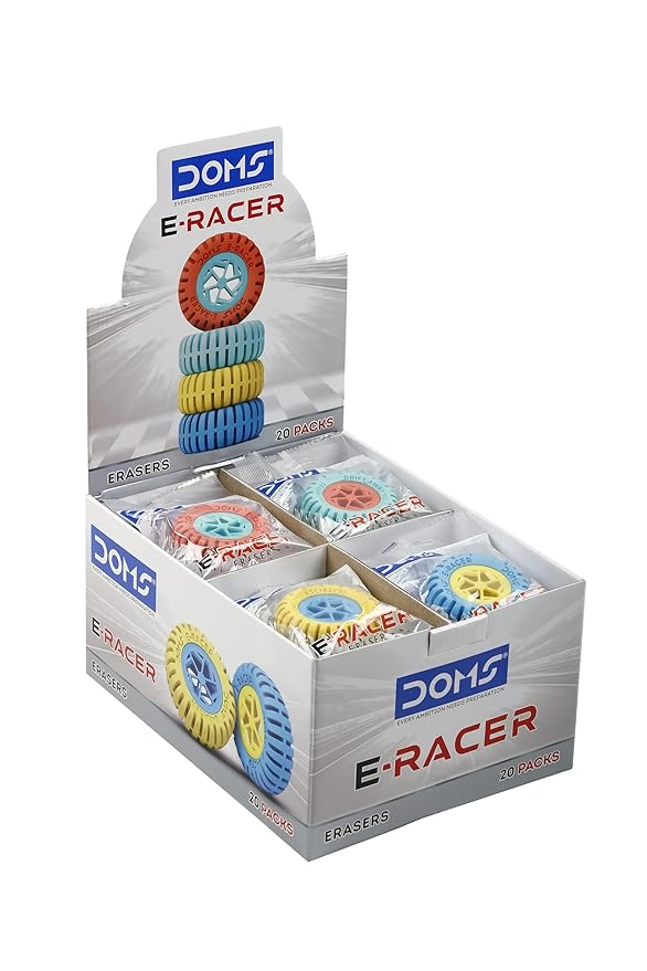 Doms E-Racer Erasers Pack of 20
