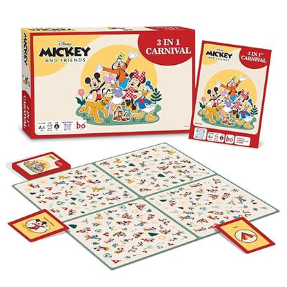 3 in Carnival Board & Card Game Mickey and Friends