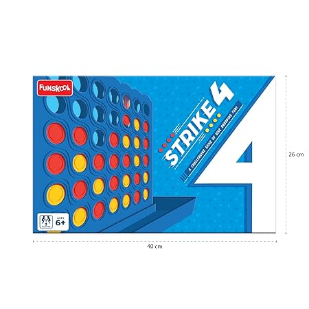 Funskool Strike 4, Classic Disc Dropping Game, Strategy Game, Board Game for kids, Adults, Families