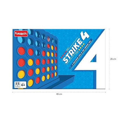 Funskool Strike 4, Classic Disc Dropping Game, Strategy Game, Board Game for kids, Adults, Families