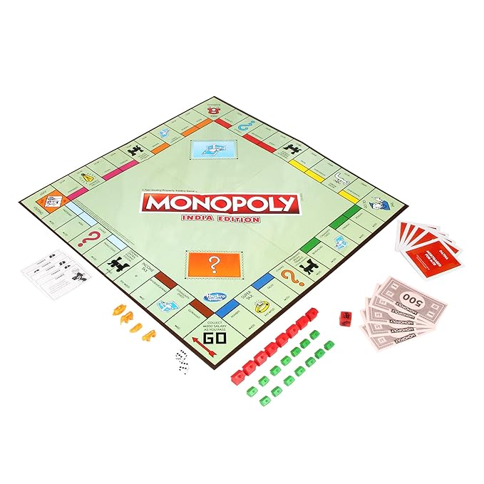 MONOPOLY India Edition Game, Board Game & Puzzles for Families and Friends, Toys for Kids, Boys and Girls Ages 8 and Up, Fantasy Gameplay, Strategy Board Game