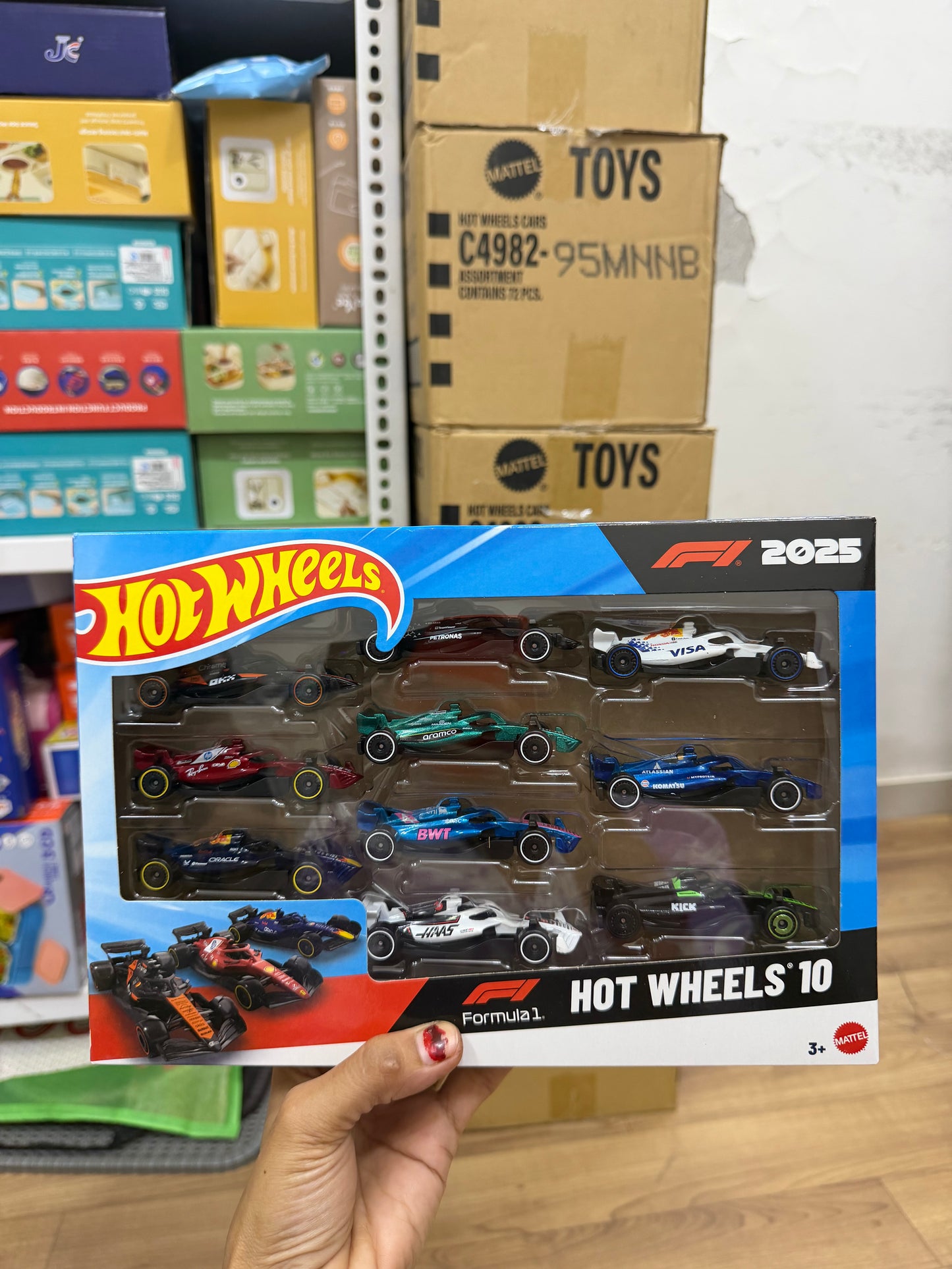 Hot Wheels Formula 1 2025 10-Pack Diecast Cars Set | 1:64 Scale Official F1 Collection