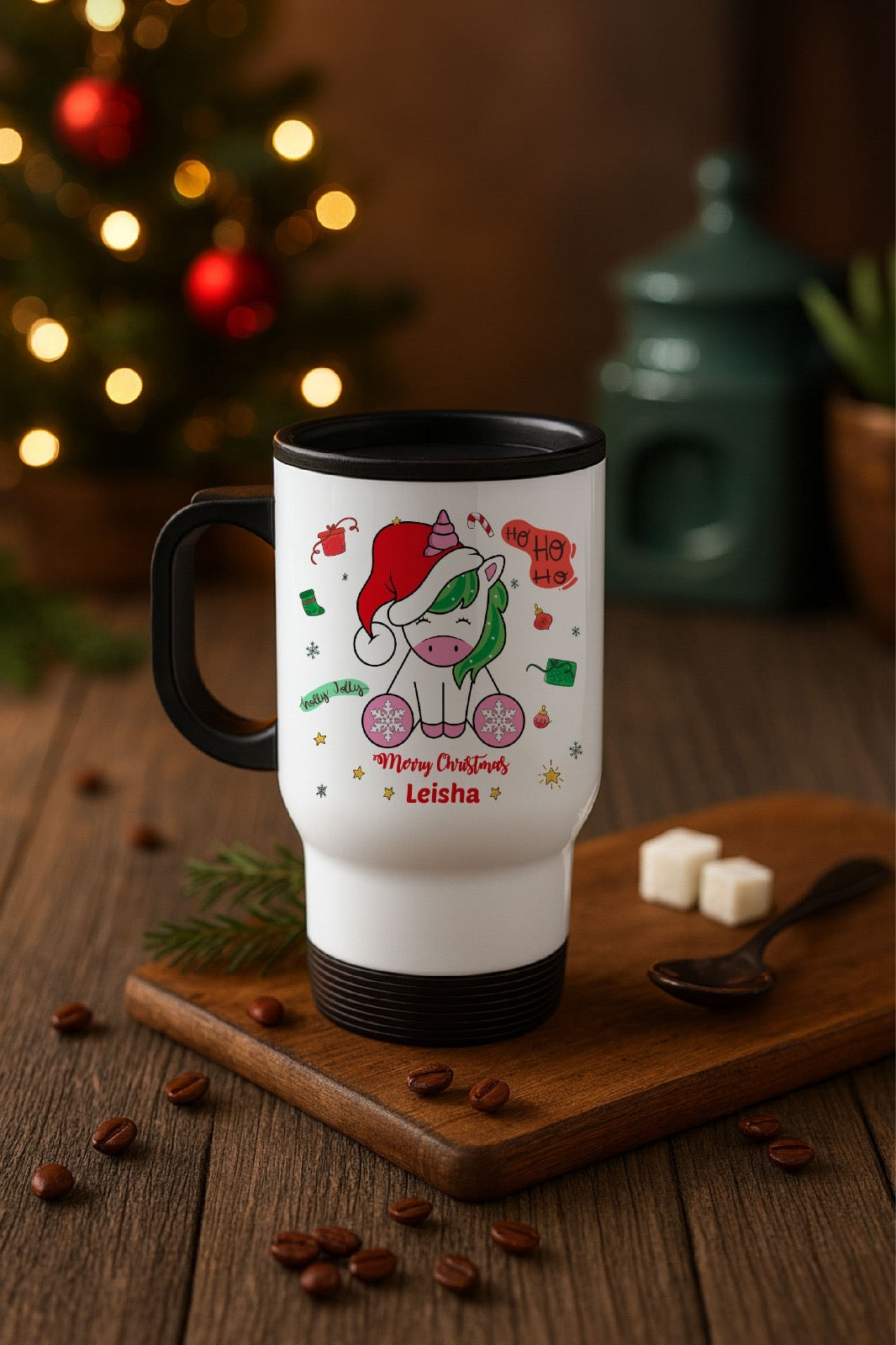 Personalised Christmas Travel Mug