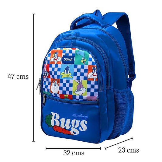 DOMS Bugs Bunny Series Backpack – Stylish Looney Tunes School Bag for Kids