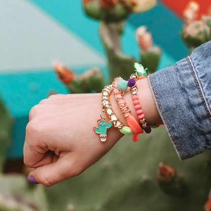 Make It Real Neo-Brite Chains&Charms Kit|Create 10 Unique Cord&Tassel Charm Bracelets,195 Pieces,Includes Play Tray|DIY Playful Charm&Jewelry Kit|Arts&Crafts,Girls Ages 8+|Made in India,Multicolor