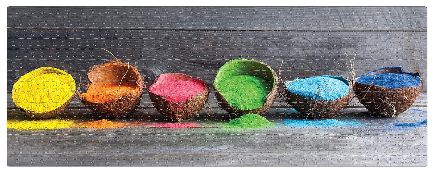 Frank Colours of Holi Panorama 500 Piece Jigsaw Puzzle for Adults & Kids Above 10 Years | Fun & Challenging Having Realistic Illustrations Puzzle Games for Stress Relief & Focus, Gifts for Teenagers