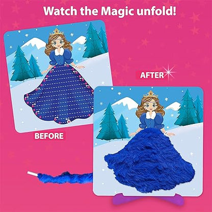 Chalk and Chuckles Princess Unicorn Lace Art Kit for Kids