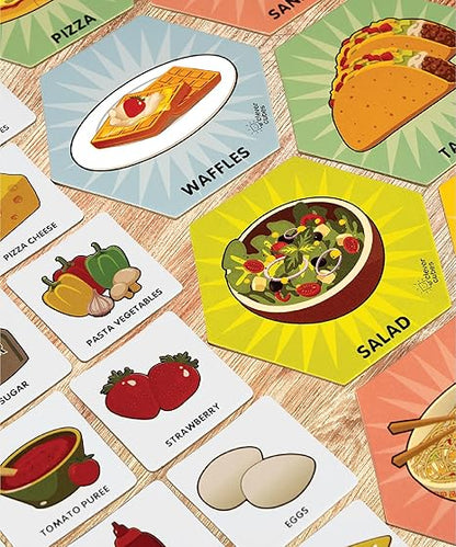 Clever Cubes Food Whiz, Activity Games, Fun Learning Games for Kids, Perfect for Gifts, Multicolour