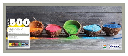 Frank Colours of Holi Panorama 500 Piece Jigsaw Puzzle for Adults & Kids Above 10 Years | Fun & Challenging Having Realistic Illustrations Puzzle Games for Stress Relief & Focus, Gifts for Teenagers