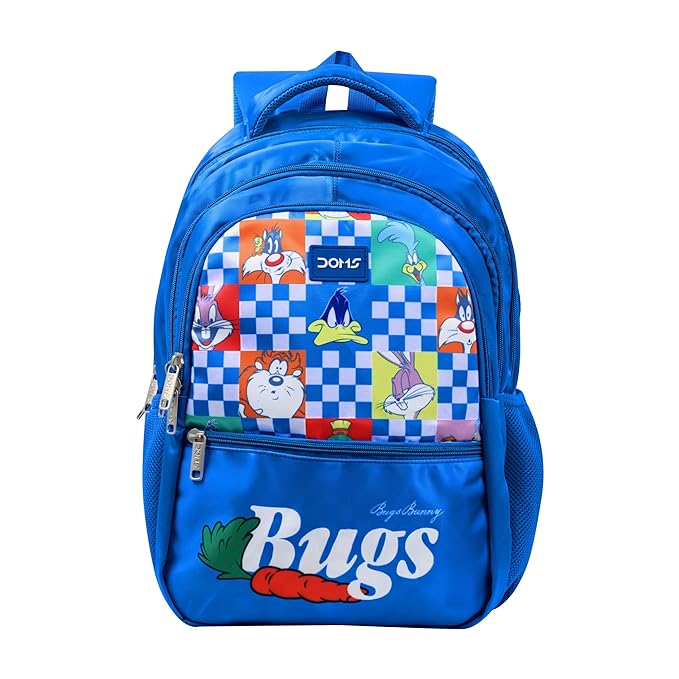 DOMS Bugs Bunny Series Backpack – Stylish Looney Tunes School Bag for Kids