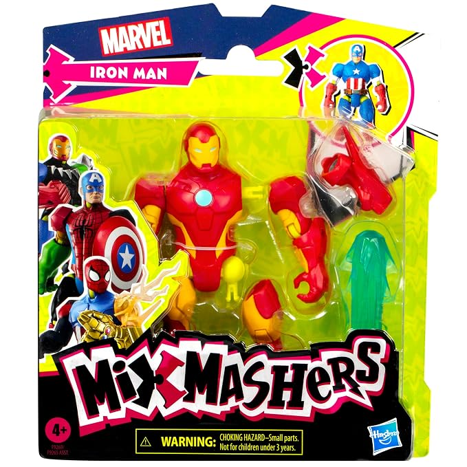 IRON MAN Marvel MixMashers Custom Mix-and-Match Action Figure & Accessories, 5-Inch-Scale Super Hero Toys for Kids Ages 4+ (Copy)