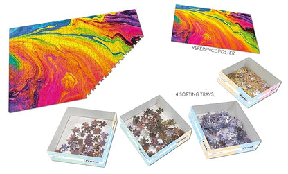 Frank Colour Cascade Jigsaw Puzzle for Adults | Creative & Challanging | 750 Piece Jigsaw Puzzle for Adults & Kids Above 15 Years
