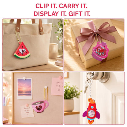 Chalk and Chuckles Joydomes DIY Shaker Keychain Kit – Tokens of Love