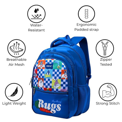 DOMS Bugs Bunny Series Backpack – Stylish Looney Tunes School Bag for Kids