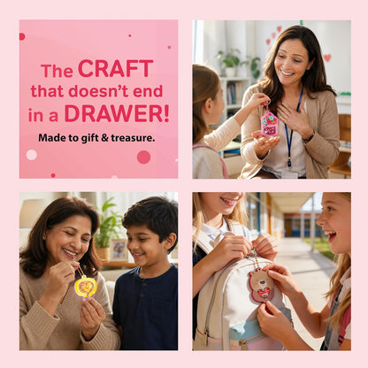 Chalk and Chuckles Joydomes DIY Shaker Keychain Kit – Tokens of Love