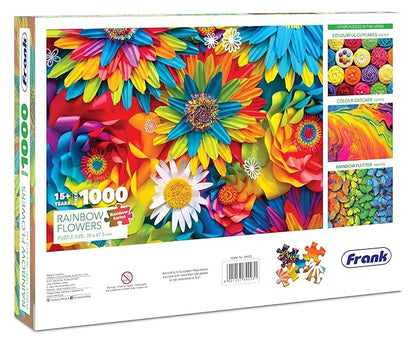 Frank Rainbow Flowers Jigsaw Puzzle for Adults | 1000 Piece Jigsaw Puzzles for Adults & Kids Above 15 Years |