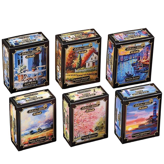 Frank Collector's Edition Jigsaw Puzzle for Adults | Travel Friendly Miniature Puzzles | Brain Booster Puzzle Games for Focus and Memory | Pack of 6 (150 Pieces), Gifts for Teenagers