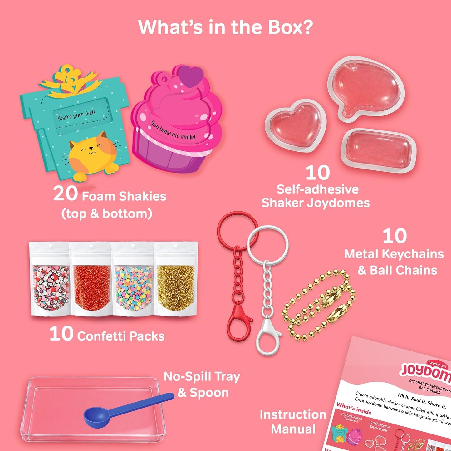 Chalk and Chuckles Joydomes DIY Shaker Keychain Kit – Tokens of Love