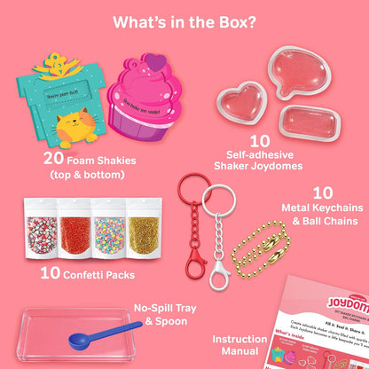 Chalk and Chuckles Joydomes DIY Shaker Keychain Kit – Tokens of Love